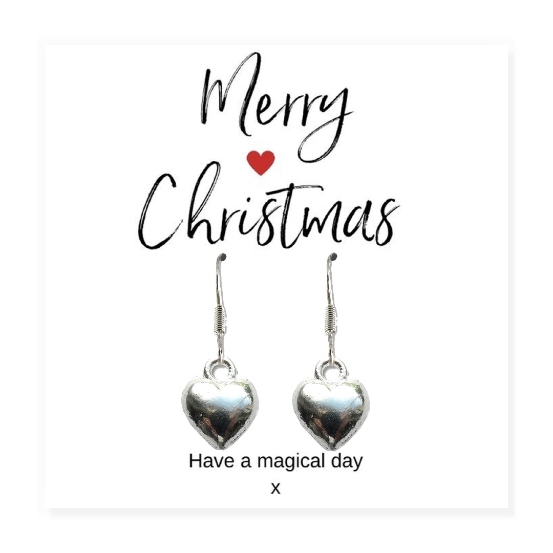 Silver Heart Earrings Gift Hamper