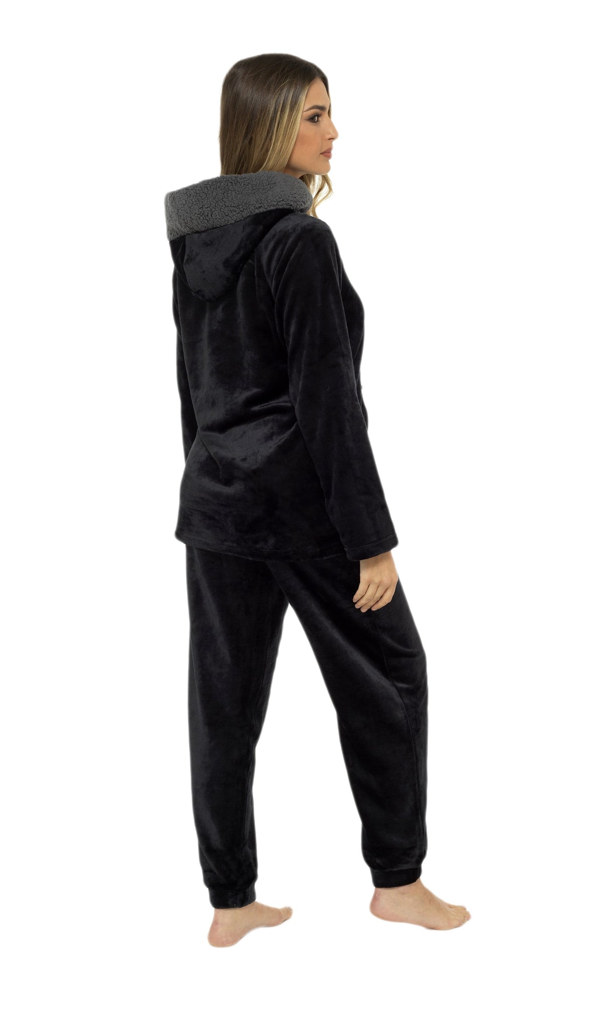 Hooded Sherpa Fleece Pyjama Set