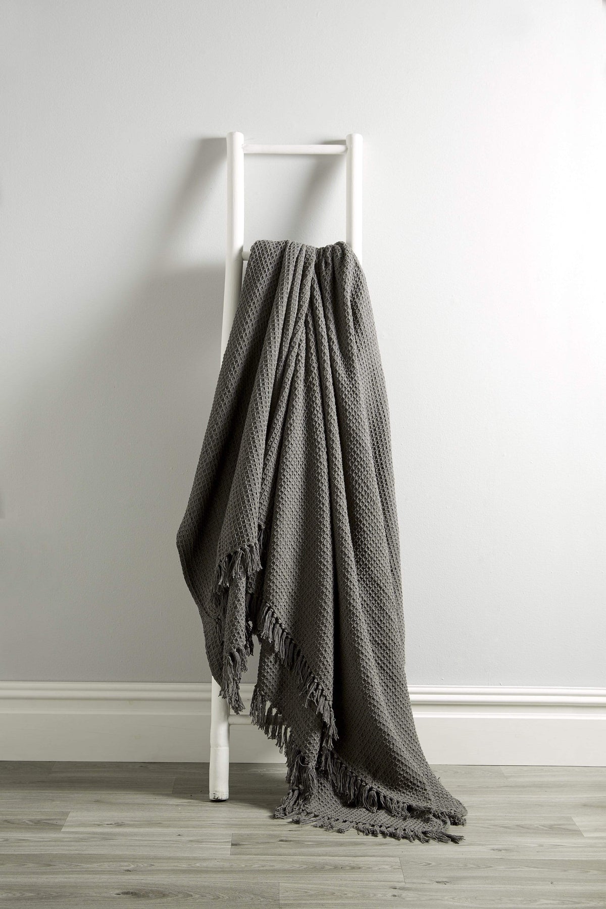 Handwoven Cotton Honeycomb Throw