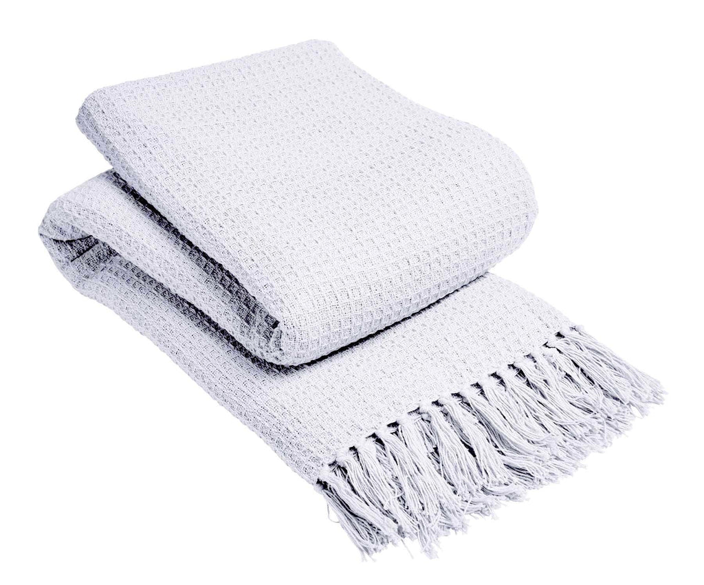 Handwoven Cotton Honeycomb Throw