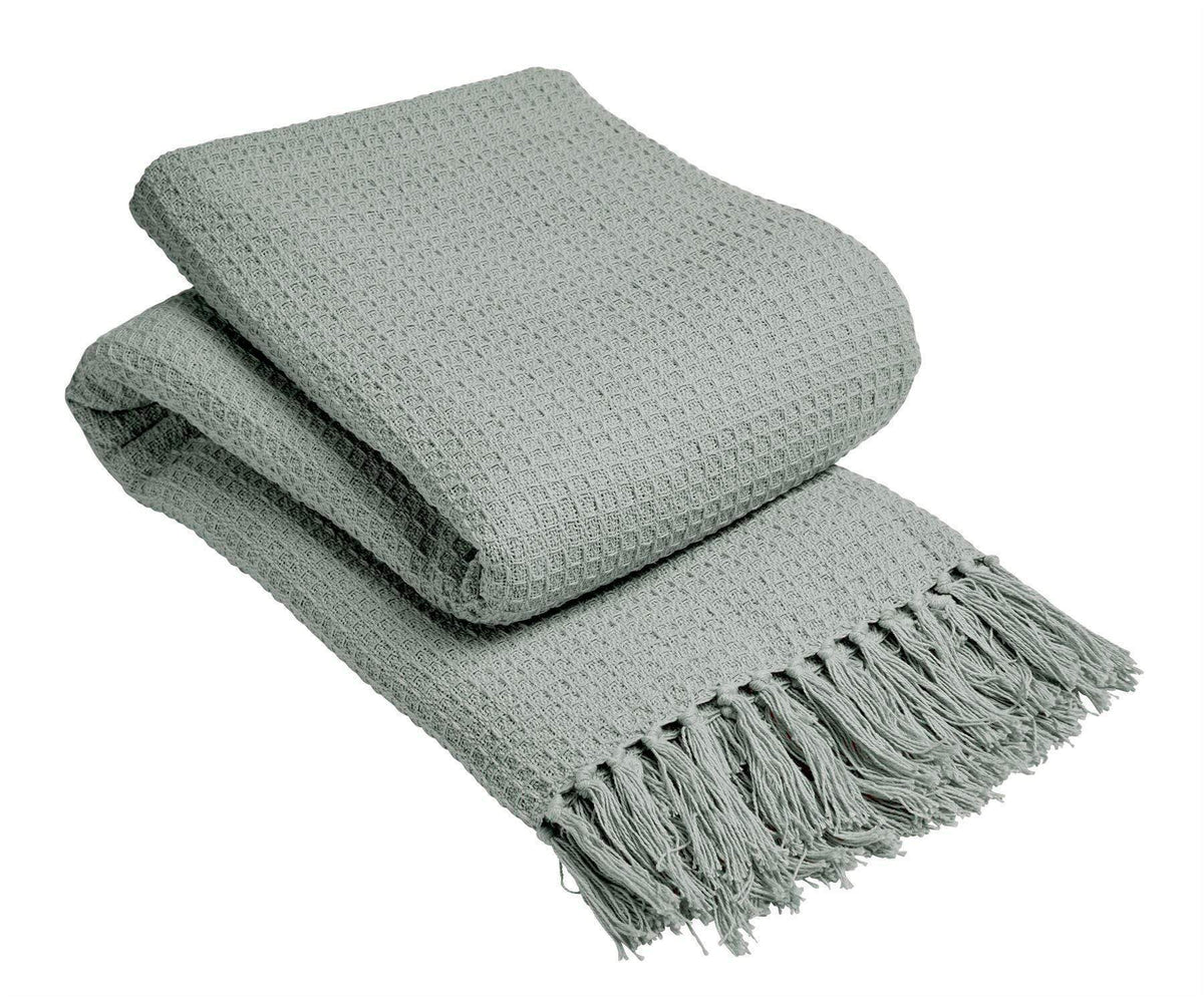 Handwoven Cotton Honeycomb Throw