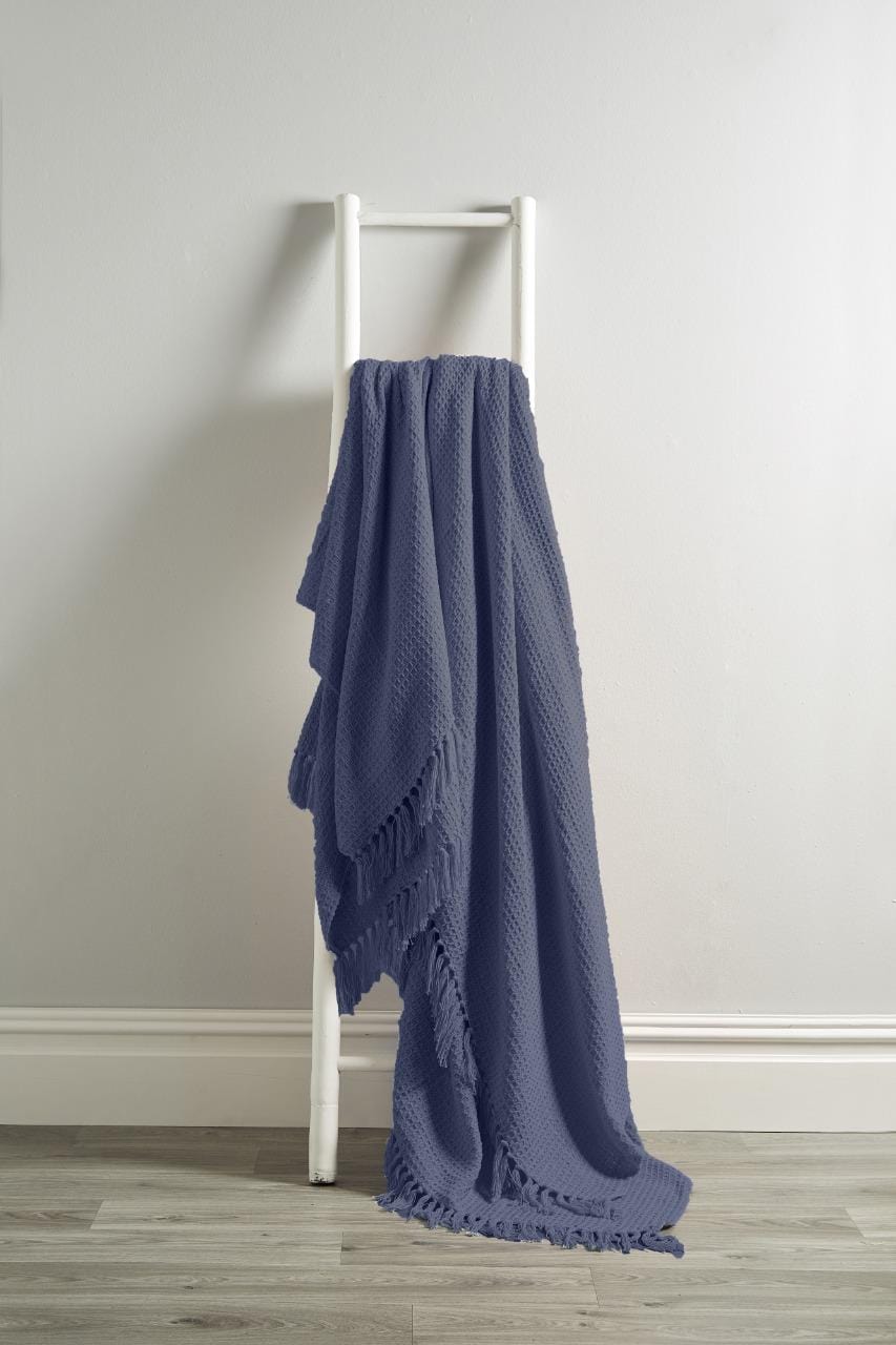 Handwoven Cotton Honeycomb Throw