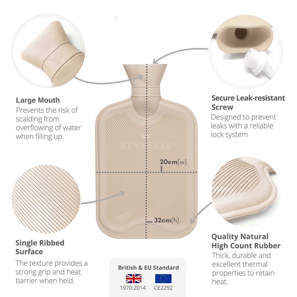 Faux Fur Hot Water Bottle, 2 Litre