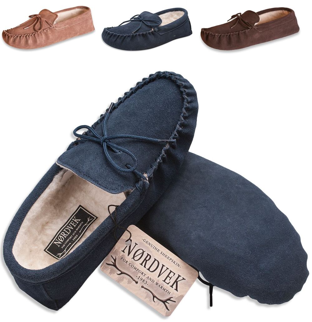 Men's Sheepskin Moccasin Slippers