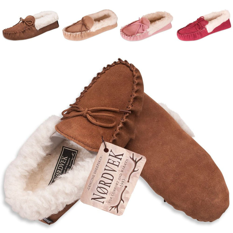 Women's Sheepskin Moccasin Slippers